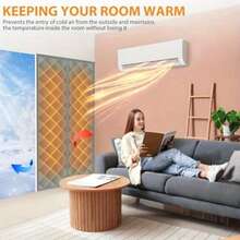 ستارة باب عازلة للحرارة مغناطيسية - قماش أكسفورد ثقيل، بطانة مسمكة، زيادة في الارتفاع بمقدار 2 بوصة، مناسبة لأبواب زجاجية انزلاقية بعرض 80-120 سم، تحافظ على الدفء وتقلل الضوضاء في الشتاء، رمادي، ستارة باب شتوية، عزل باب انزلاقي، سطح منسوج، بنية متينة، عزل المنزل، تصميم، خياطة مقواة، حل عزل المنزل