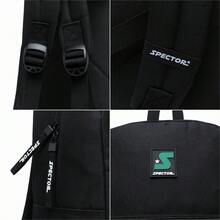 Mochila Masculina Escolar Spector Casual Juvenil Resistente Camuflada - Preto e Camuflado - Visão 6