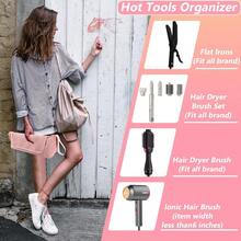 [2-Color Options] Large Capacity Heat-Resistant Storage, Zipper Closure, Minimalist & Fashionable Hair Straightener Storage Bag, Home/Travel/Holiday Gift, Pink/Black Available, Women-Specific Hair Styling Tool Organizer