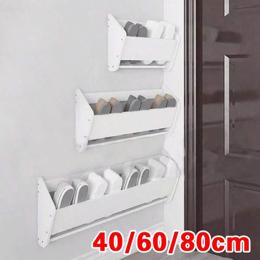 Length Wall Mounted Shoe Rack - Shoe Rack Drain And Moisture-Proof - White - View 1