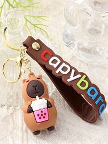 1pc/Set Cute Capybara Keychain, Kawaii Hamster Pendant, Backpack Keychain, Small Gift For Boys, Girls, Birthday, Holiday, Back To School