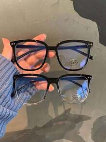 3副/2副/1副眼镜 - 时尚方形假眼镜，防辐射电脑游戏眼镜，眼镜 - 彩色 - 查看 2