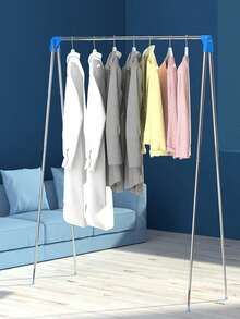 1pc 13-28 Inch Adjustable Foldable Metal Clothes Hanger - Stainless Steel, Portable For Home, Laundry, Camping And Travel, Camping Gear / Modern Hanger Design / Sturdy Metal Clothes Rack - Multicolor - View 5