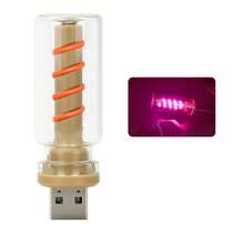 1pc Car USB Glass Decorative Ambient Light LED Spiral Atmosphere Light High-Brightness Lighting Neon Light For Car Home Decoration Light