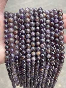 1 件 15 英寸 4/6/8/10/12 毫米天然石圆珠，青金石/玛瑙/绿松石等。天然能量疗愈石，用于脉轮疗愈、DIY 珠宝制作、手链、项链和工艺品