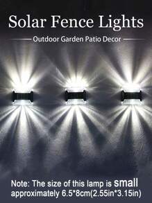 4 Stück Solar LED Wandleuchten - Outdoor wasserdicht, intelligente Beleuchtungssteuerung mit Sensor, Dämmerungsautomatik An/Aus, wasserdicht, Weitwinkel-Beleuchtung, geeignet für Outdoor-Gartendekoration, Terrasse, Balkon, Zaun und Eckenbeleuchtung.