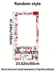 1 pezzo - 180cm*90cm - 120cm*60cm - Decorazioni per lo sfondo fotografico per feste di Ognissanti, decorazioni per la casa, decorazioni per Ognissanti, riunioni di famiglia per le vacanze di Ognissanti, telo da appendere come sfondo fotografico in vinile, regali e gadget per feste di Ognissanti, Buon Natale - Multicolore - Visualizzare 2