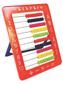 Ábaco Horizontal Madeira Infantil Divertido Matemática Pedagógico Didático Brinquedo Montessori Divertido - ABACO GDE PLÁSTICO - Visão 4