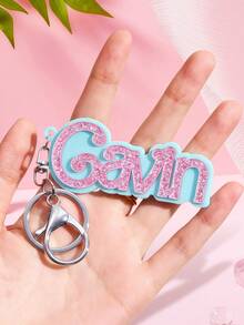 Customized Backpack Keychains And Name Tags, Personalized Acrylic Name Keychains And Name Tags, Stylish, Colorful, Cute, Simple, Adorable, And Unique Personalized Gifts, Suitable As Christmas Gifts, Valentine's Day Gifts, DIY Customized Birthday Gifts, Anniversary Gifts, Couple Gifts, Mother's Day Gifts, Wedding Gifts, Bridesmaid Gifts, Party Gifts, New Year's Gifts, And Best Friend Gifts. - Style a - View 7