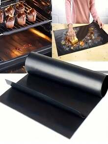 1/3/5 Pcs [Customizable & Reusable] Heat Resistant Baking Mat, Oven Liner, Grill Mat, Non-Stick Baking Pad