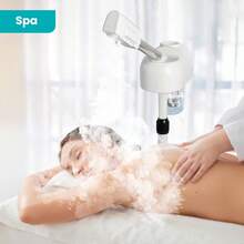Facial Steamer With Hot Mist Function Hot/Cold Spray UV Ozone Facial Steamer Beauty Salon Spa Skin Care Pro Equipment - White - 美規A型插(110-127V) - 查看 9