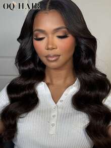 OQ Hair Wear And Go Water Wave Lace Front Wig, 180% Density, 16-30 Inch Pre-Cut, 7x5 HD Lace Closure, Pre-Plucked, Natural Black, Bleached Knots, Baby Hair, Fashion Wig, Unprocessed Human Hair, Natural & Youthful, Elegant & Casual, Stylish Friday, Bridesmaid Gift, Mystery Box, Business Chic, Homely Comfort, Artistic Grace, Vibrant Energy - SNatural - View 4