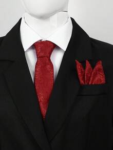 Set cravatta jacquard paisley vintage da 7 cm, combo formale da lavoro leggero