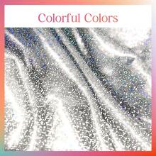 1/3pcs Silver Holographic Tablecloths Shiny Disco Laser Table Cloths 137*243cm Iridescent Plastic White Table Cover For Birthday Party, Wedding, Christmas, Winter Graduation Party Supplies - Multicolor - View 4