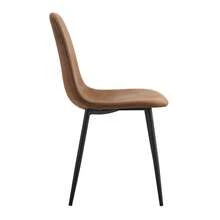 MUUOKY Modern Dining Chairs Set Of 6, Linen-Cotton Dining Chair Set - Six Pieces In Dark Gray For Dining Room Kitchen Living Room, Office, Apt, Kitchen Table, Easy To Clean, Easy To Assembly, Home Decor - màu nâu - Xem 10