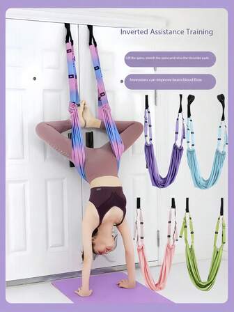 Aerial Yoga Hammock, Yoga Stretching Strap, Adjustable Multi - Layer Strap, Suitable For Home Gym Use, Adjustable Exercise Resistance Band, Durable And Easy To Install