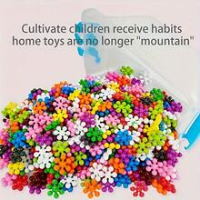 58/97/149pcs Plum Blossom 3D Snowflake DIY Building Block Set - Educational Plastic Building Toy, Creative Toy For Imagination, Halloween Gift, Back-To-School Gift, Halloween Gift, Christmas Gift, Colorful Building Blocks