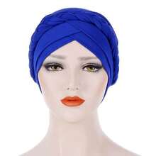 1 Stück handgefertigter geflochtener Haarband Turban für Frauen, afrikanischer Stil Kopftuch, Haarpflege Kappe geeignet für den täglichen Gebrauch