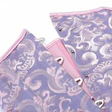 1 件女士束腰紧身胸衣，收腹束腰万圣节服装 - 淺藍色 - 查看 4