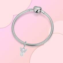 Silver Plated Charms Golden My Angel Love Multicolored Zirconia Mom Silver Football You Will Always Be A Pact Of Me Angel Wings Silver Zirconia Bow Angel Wings Angel Series Charm Fit Original Bracelet Charm Beads Necklace Diy Female Jewelry