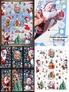 2PCS Christmas Decorations Gingerbread Man Snowman Window Cling / Xmas Tree Decor Glass Window Stickers / Santa Claus Reindeer Party Window Decals For Women / Cute Girls' Festive Gift Bag Stickers / Whimsical Christmas Party Decor Clings / Essential Xmas Tree Decoration Window Stickers With Snowflake Designs Christmas Christmas Gifts Christmas Stocking Fillers Christmas Decorations Christmas Decorations Home Christmas Christmas Decorations