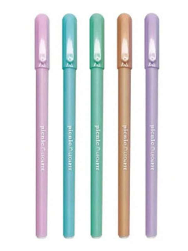 Kit 5 Caneta Esferográfica Ponta Fina Agulha 0.7mm Coloridas Tipo Spiro da marca Jocar Office