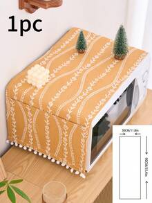 1 件橙色条纹花卉印花微波炉防尘罩，复古乡村风格厨房电器防尘罩，适合日常使用、节日、厨房用具、小家电、空气炸锅、烤箱，四季皆宜 - 彩色 - 查看 17