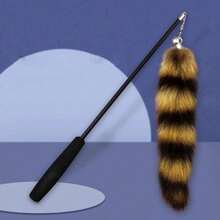 Funny Plush Cat Tail Interactive Cat Teaser Doll, Realistic Faux Fox Tail Plush Doll - Multicolor - View 11