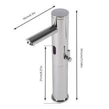 Tall Sink Faucet With Electronic Automatic Sensor And Touchless Faucet, Hands-Free Motion Activation - Silver - View 2