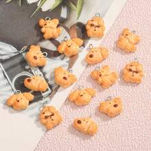 5/10pcs Cute Cartoon Dog Resin Pendant, Cookie Dog Design, For DIY Earrings, Necklaces, Keychains, Handmade Accessories - Puppy Pendant - View 3