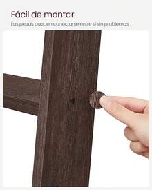 toallero de 5 capas, toallero y manta, organizador de escaleras, almacenamiento y decoración, herramientas blancas rústicas y mejoras para el hogar - Borgoña Rústico - Ver 10