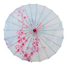 Chinese Style Oil Paper Parasol Umbrella Floral Art Dance Classical Umbrella For Parties Photography Costumes Cosplay - Màu xanh nhạt - Xem 6