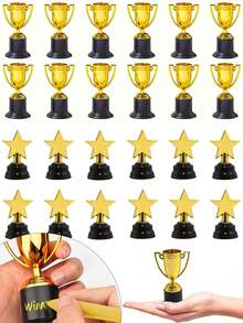 Bộ 1/5/24 cúp mini, thích hợp làm phần thưởng nhân dịp tựu trường, cúp vàng dành cho người tham gia, phù hợp cho các sự kiện và cuộc thi thể thao, quà tặng tiệc tùng, phần thưởng nhân dịp tựu trường. - Cúp vàng Mini - Xem 1