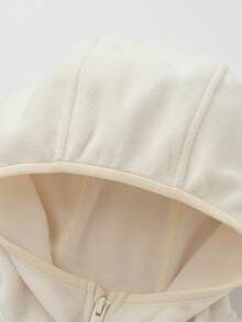 Balabala Tween Girl Jacket 2025 Fall New Polar Fleece Anti-Static Top - Milky White - View 6