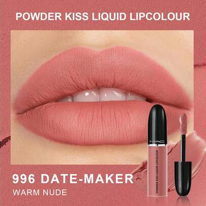 Son kem lì M.A.C Powder Kiss Liquid Lipcolour-996 Date-Maker (Màu nude ấm áp) 5ml