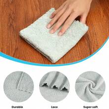 12 Pack Cleaning Cloth,Ultra Soft Absorbent Quick Drying Microfiber Cleaning Rags,No Scratches,Reusable,Washable,Lint Free Cleaning Towels For Kitchen,Window,Glass,Car,12"*12"(Light Green),7324593 - Hijau - View 2