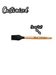 Personalized Set Of 3 Baking Tool Whisk Basting Pastry Brush Spatula Egg Beater BBQ Grill Cooking Silicone Anniversary Housewarming Gift - Multicolor - View 6