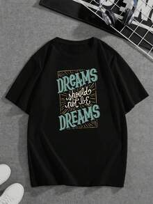 Maglietta da uomo Crochet Lover con filato, girocollo in puro cotone da 220 g/m², stampa bifacciale, casual e alla moda (1 pezzo)