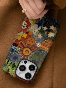 Una elegante funda para teléfono que no incluye cordón ni soporte. Funda para teléfono con diseño de collage retro caprichoso 2 en 1, diseño estético de estrellas, funda protectora de arte abstracto - Compatible con S25/S25 Plus/S25 Ultra/S24/S24 Plus/S24 Ultra/S24 FE/S23/S23+/S23 Ultra/S22/S22+/S22 Ultra/S21/S21+/S21 Ultra/S20 ULTRA/A71/A56/A55/A54/A53/A52/A34/A26/A15/A16/A14/A13/A06 y Phone17,17Air,17pro,17pro,16,16plus,16promax,15Plus,15Pro,15ProMax,14,14Plus,14Pro,14ProMax,13,13Pr - Multicolor 5 - Ver 2