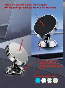 1 pieza Soporte magnético para teléfono de coche, soporte magnético adhesivo multifuncional para panel de instrumentos y salpicadero del coche para navegación - Multicolor - Ver 12