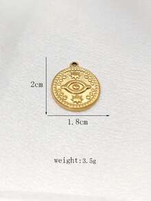 1pc Minimalist Geometric Stainless Steel 18K Gold Plated Pendant Necklace, DIY Jewelry Accessory