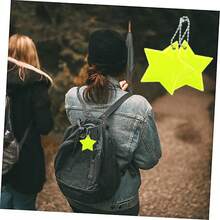 20/40pcs Reflective Star Outdoor Sports Pendant, Suitable For Night Travel, High Visibility Reflective, Backpack, Bag Pendant, Keychain Accessory - Multicolor - View 6