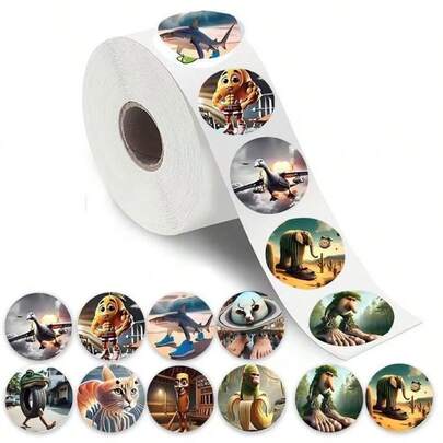 500张 Tralalero Tralala 卡通 Tungtung Sahur Brainrot Plan 贴纸，适用于文具、吉他、滑板、封口、装饰、礼品