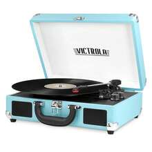 Journey Bluetooth Suitcase Record Player With 3-Speed Turntable