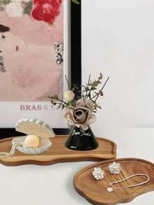 1 Stück Akazienholz Wolken kreative Massivholz Tablett, Schmuck und Kosmetik Aufbewahrungstablett, Küchen- und Badezimmer Tablett, Dessert, Snack, Snack Tablett, Obstschale, Geschirr Tablett, dekorative Präsentationsplatte im europäischen Stil, Vintage Tisch Dekorationstablett, Weihnachts-, Halloween-Dekorationstablett