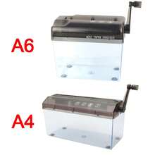 Portable A4 /A6 Paper Hand Electric Shredder Manual Straight Cut Home Office - Black - View 11