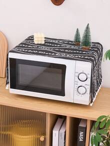 1 件橙色条纹花卉印花微波炉防尘罩，复古乡村风格厨房电器防尘罩，适合日常使用、节日、厨房用具、小家电、空气炸锅、烤箱，四季皆宜 - 彩色 - 查看 13