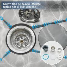 Fregadero De Cocina, Acero Inoxidable Fregadero De Cocina con Cascada, Moderno Tarjas Para Cocina de lluvia Volador con Dispensador y Accesorios para Bar, Comedor(80 * 45cm)