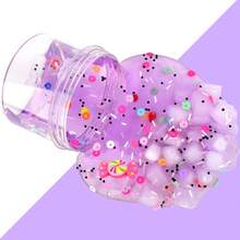 60ml Crystal Mud Slime With Cute Accessories And Soft Clay, Transparent Sticky Liquid, Slime Party Sensory Stress Relief Toy, Great Christmas Slime Activater, Slime>Mini, Slime Jelly