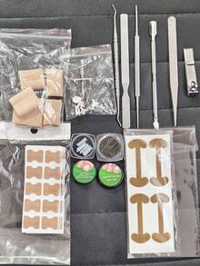 12 قطعة/مجموعة من رقع تصحيح أظافر القدم المتنامية من الفولاذ المقاوم للصدأ، واقي الأظافر، وسادة تصحيح الأظافر، طقم أدوات تصحيح أظافر القدم المتنامية، تحسين خالٍ من الألم لأظافر القدم المتنامية، مناسب لمختلف أدوات أظافر القدم المتنامية (الخدوش على سطح المنتج من الفولاذ المقاوم للصدأ طبيعية ولا تؤثر على استخدام المنتج)